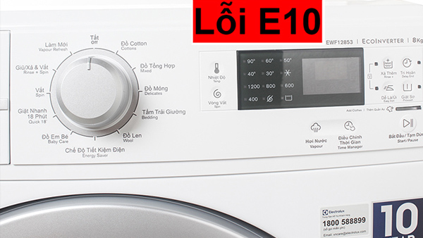 Cách khắc phục máy giặt Electrolux báo lỗi E10
